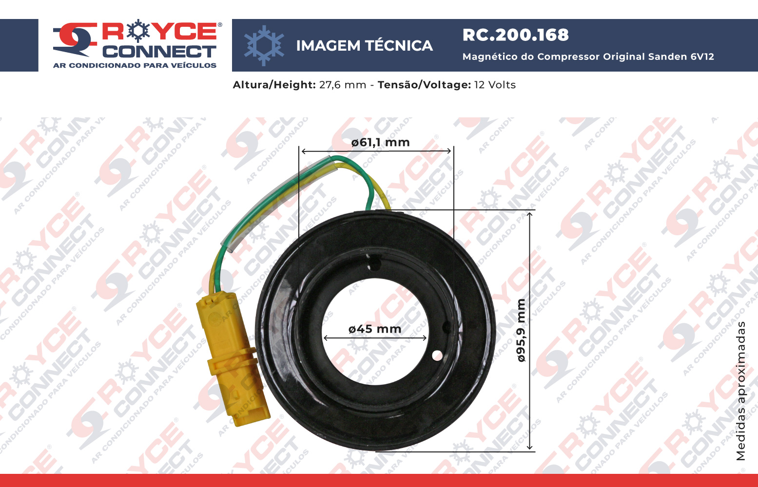 Magn Tico Do Compressor Original Sanden V Peugeot Citr En C