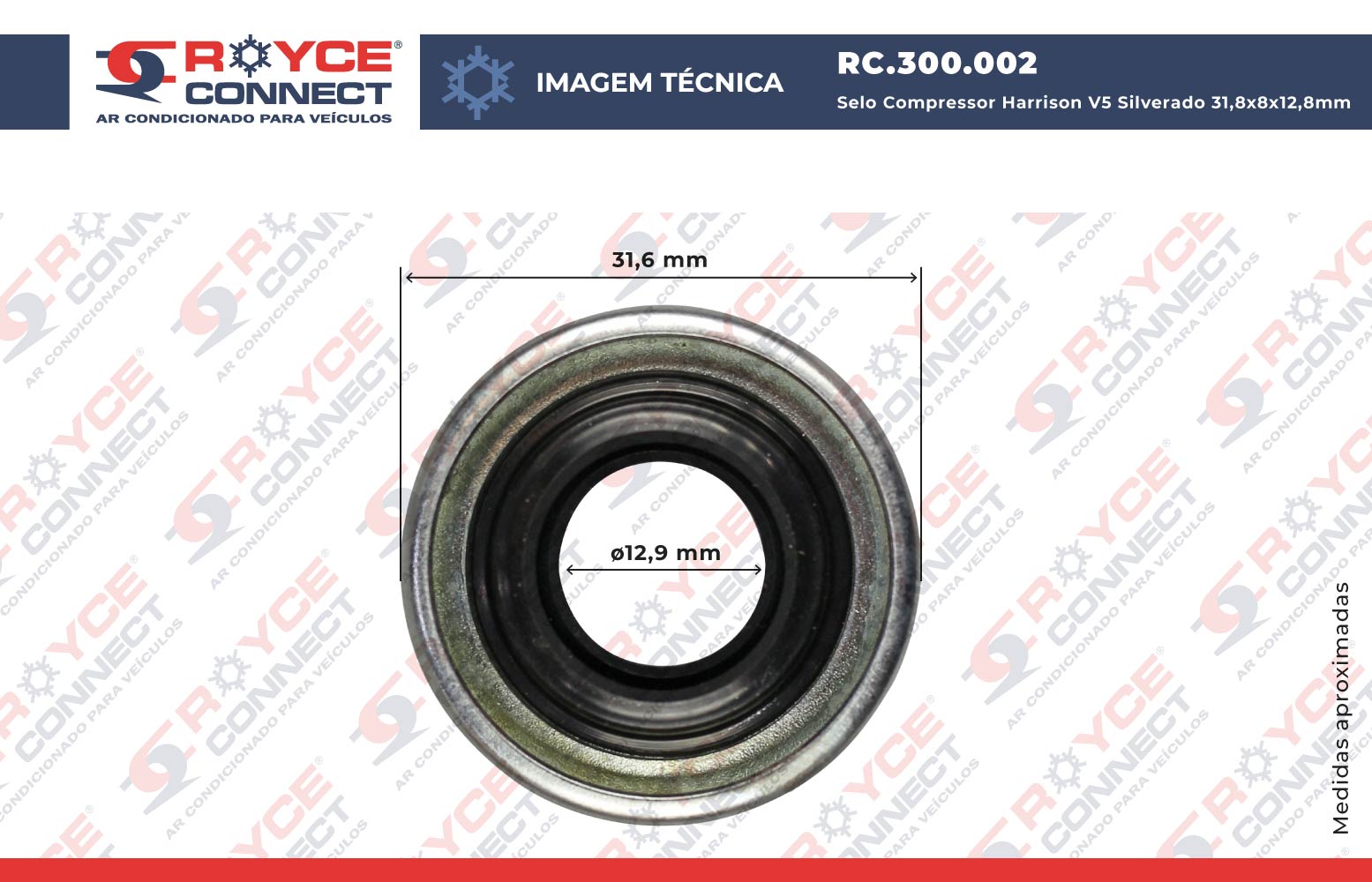 Selo Do Compressor Harrison V Silverado X X Mm R A Royce